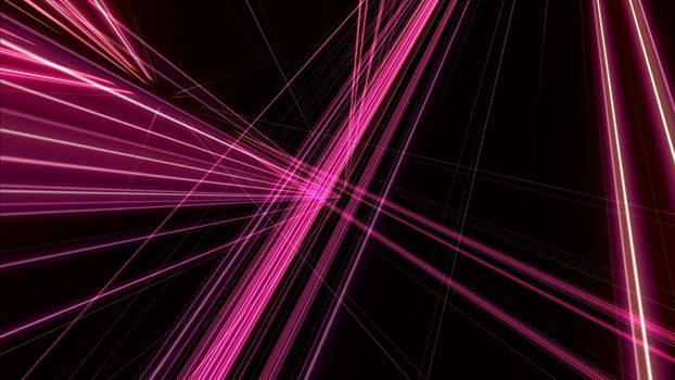 3d lines light neon background abstract render illustration