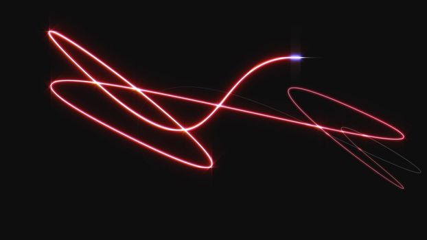 line neon red light abstract background illustration