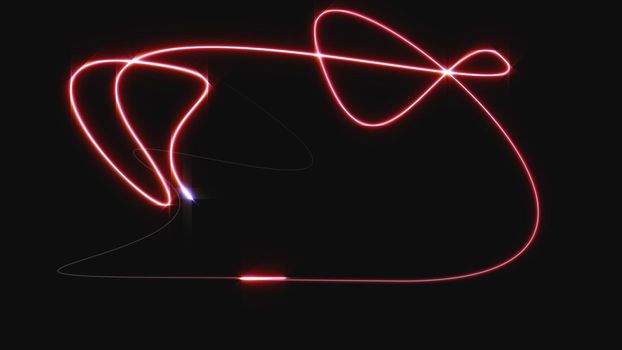 line neon red light abstract background illustration