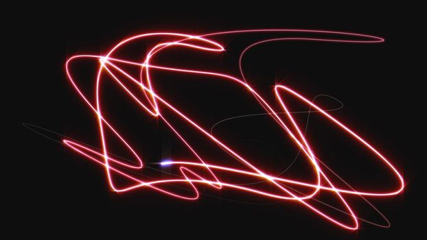 line neon red light abstract background illustration