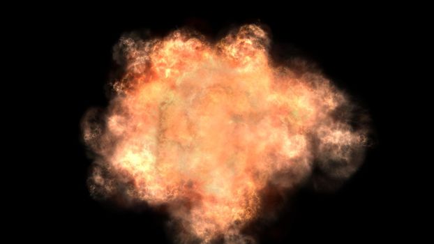 explosion fire ball abstract texture, render illustration