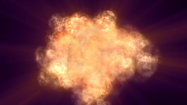 explosion fire ball abstract texture, render illustration