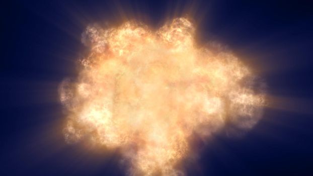 explosion fire ball abstract texture, render illustration