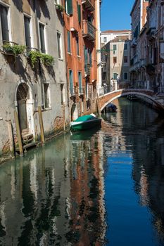 discovery of the city of Venice and its small canals and romantic alleys, Italy