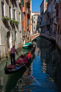 discovery of the city of Venice and its small canals and romantic alleys, Italy