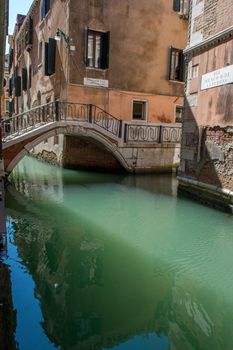 discovery of the city of Venice and its small canals and romantic alleys, Italy