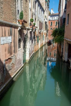 discovery of the city of Venice and its small canals and romantic alleys, Italy