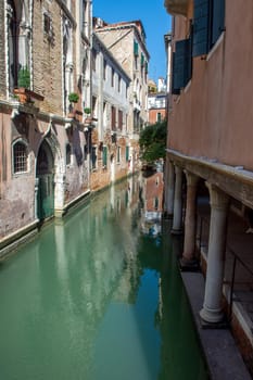 discovery of the city of Venice and its small canals and romantic alleys, Italy