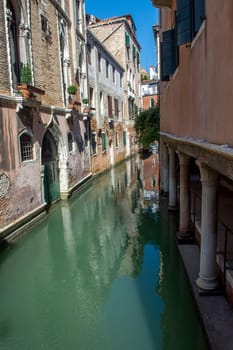 discovery of the city of Venice and its small canals and romantic alleys, Italy