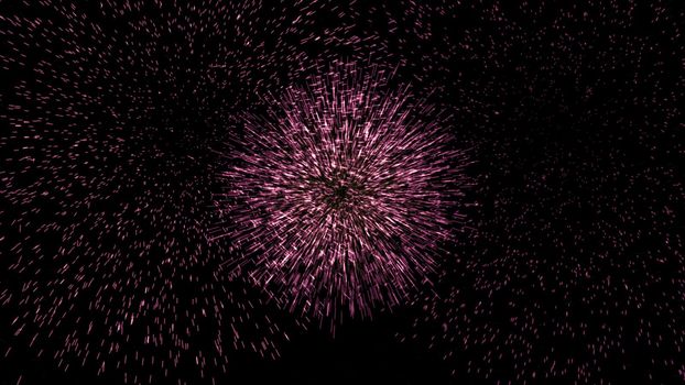 fireworks in the night sky, render illustration