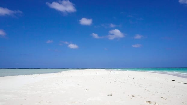 Beach, sea, sand,wave. Tropical beach, blue sky, clouds. Seascape ocean and beautiful beach paradise Philippines Travel concept