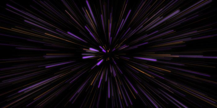 Purple Orange Speed Abstract with Glowing Energy Lines