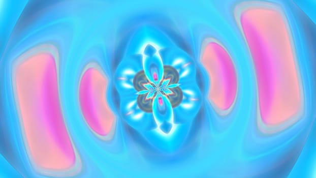 Abstract blue-pink background with a symmetrical pattern.