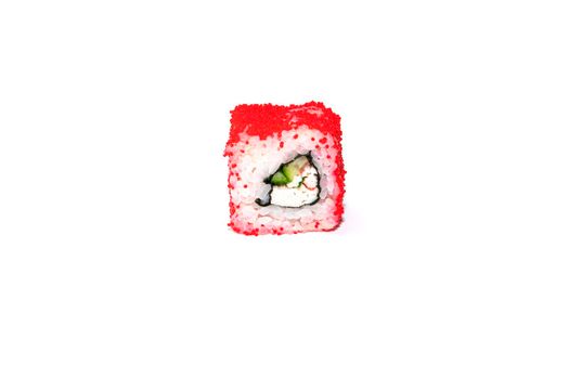 sushi roll on a gray background.isolate. High quality photo