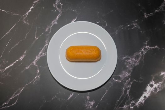 cake on a plate . the view from the top. High quality photo