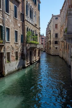 discovery of the city of Venice and its small canals and romantic alleys, Italy