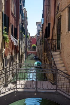 discovery of the city of Venice and its small canals and romantic alleys, Italy