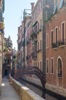 discovery of the city of Venice and its small canals and romantic alleys, Italy