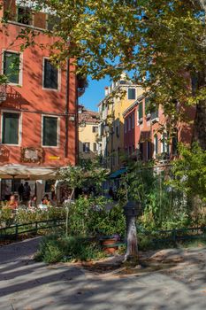 discovery of the city of Venice and its small canals and romantic alleys, Italy