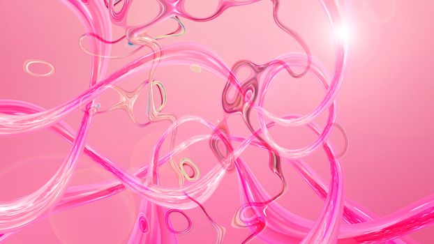 Abstract background with a textured pattern on a pink surface. 3D image