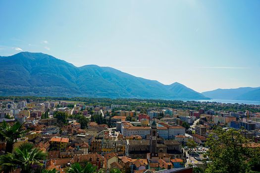 View over the city of Locarno from Orselina
