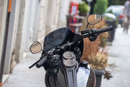 terni,italy august 16 2020:details of a harley davidson park