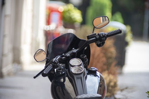 terni,italy august 16 2020:details of a harley davidson park