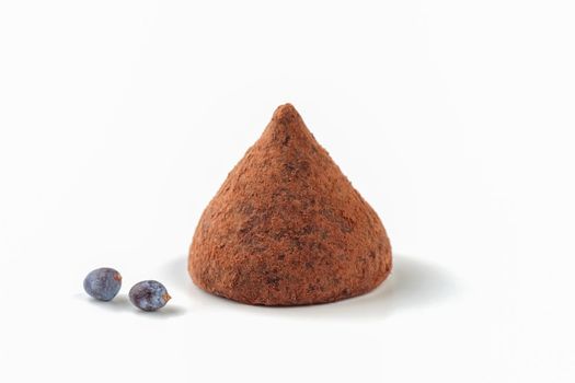 chocolate candy on a white background. candy truffle macro. isolate. High quality photo