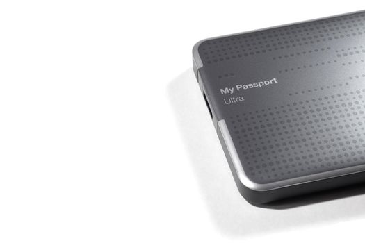 exexternal hard drive on white background isolateternal hard drive on white background isolate. High quality photo