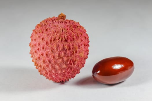 lychee fruit on the background of close-up macro . High quality photo