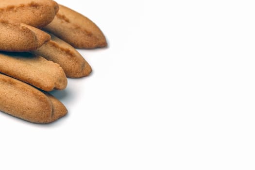 shortbread close-up on a white background. macro. High quality photo
