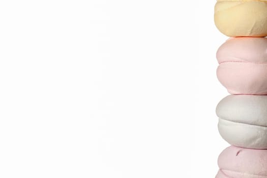 multi-colored marshmallow on the background of a close-up macro. High quality photo