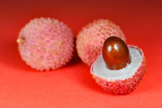 lychee fruit on the background of close-up macro . High quality photo