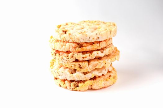 cornbread tortillas on a white background close up macro. High quality photo