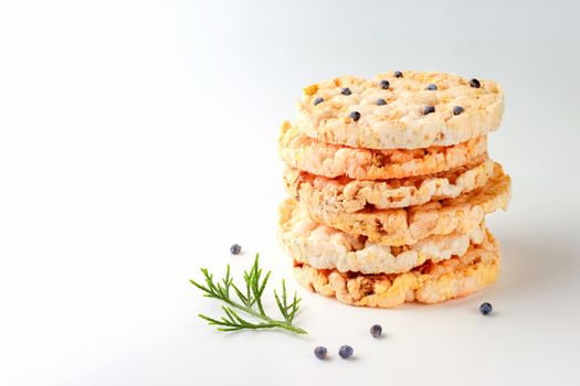 cornbread tortillas on a white background close up macro. High quality photo