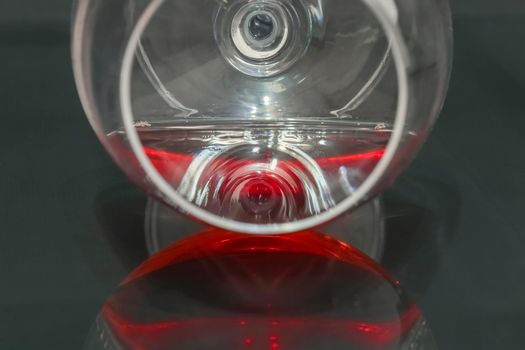 wine glass on a black background macro. High quality photo