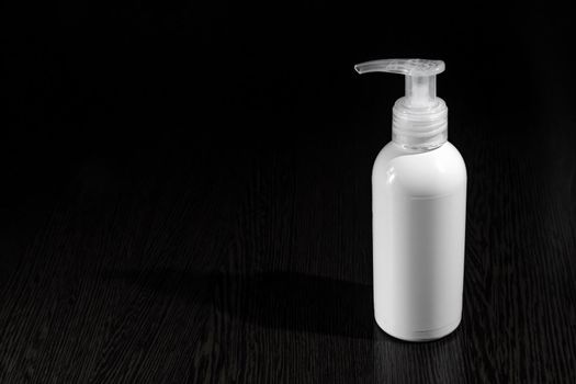 capacity bottle for antibacterial treatment. High quality photo