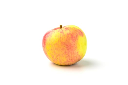 yellow-red Apple on a white background close-up. isolate. High quality photo