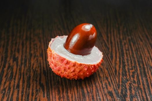 lychee fruit on the background of close-up macro . High quality photo