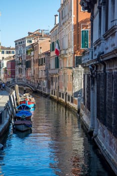 discovery of the city of Venice and its small canals and romantic alleys, Italy