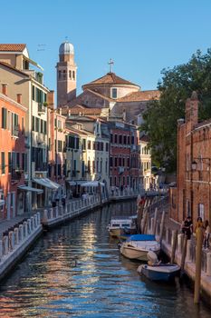 discovery of the city of Venice and its small canals and romantic alleys, Italy