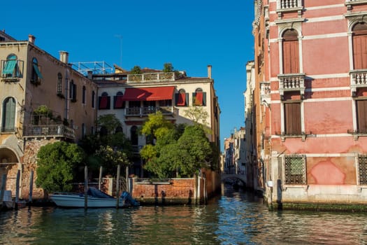 discovery of the city of Venice and its small canals and romantic alleys, Italy