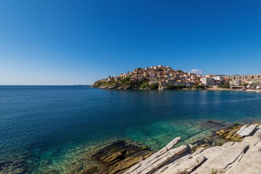 Kavala city in Greece in autumn