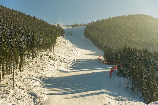 BANSKO, Bulgaria. January, 2017. It's winter resort in Bulgaria with long ski runs and the rich cultural history