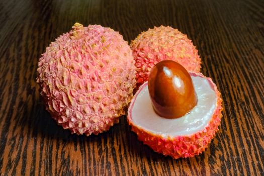 lychee fruit on the background of close-up macro . High quality photo