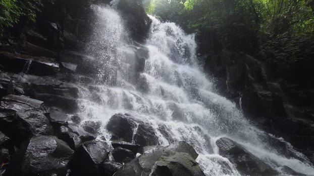 Waterfall in green rainforest. waterfall in the mountain jungle. Bali,Indonesia. Travel concept.