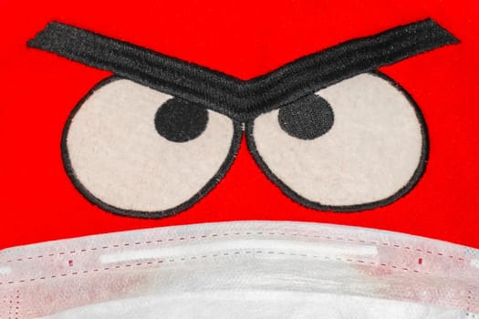 angry bird in a mask close up. High quality photo