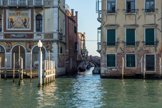 discovery of the city of Venice and its small canals and romantic alleys, Italy