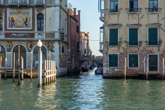 discovery of the city of Venice and its small canals and romantic alleys, Italy