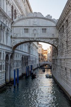 discovery of the city of Venice and its small canals and romantic alleys, Italy